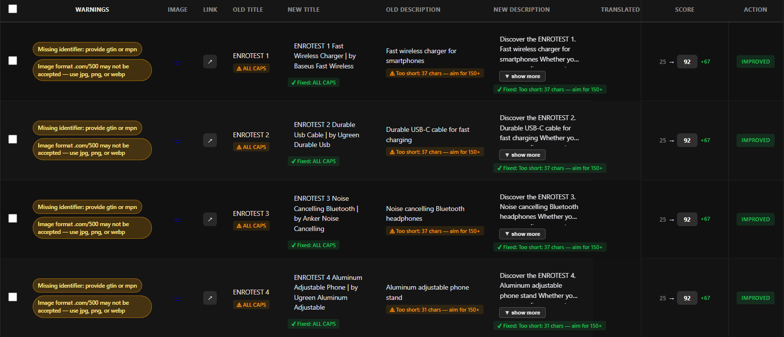 Google Merchant Center disapproval error notification